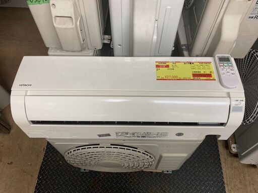 K05388　日立　2018年製　中古エアコン　主に8畳用　冷房能力　2.5KW ／ 暖房能力　2.8KW