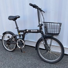 折りたたみ自転車 20インチ グレー 6段変速カゴ付き 折りたたみ自転車 20インチ グレー 6段変速カゴ付き