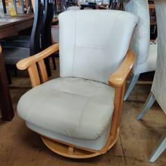 【愛品倶楽部柏店】 貞苅椅子製作所 ダイニング6点セット 肘付回転チェア キャスター付 コバルト