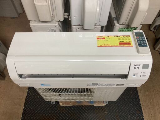 K05394　中古エアコン 三菱 2019年製 主に6畳用 冷房能力 2.2KW / 暖房能力 2.2KW