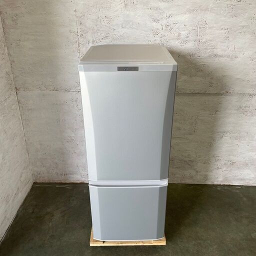 【MITSUBISHI】 三菱 ノンフロン冷凍冷蔵庫 2ドア 容量146L 冷凍46L 冷蔵100L MR-P15E-S1 2020年製 J0118