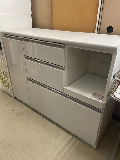 リサイクルショップどりーむ荒田店 No12579 キッチンカウンター　ニトリ　カウンターアルミナ２　定価約５．５万円　人気のニトリ家具♪