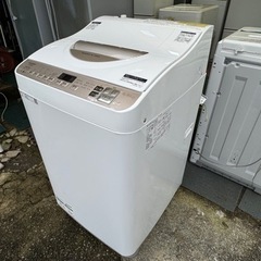 【リサイクルサービス八光】2020年製　シャープ洗濯乾燥機 ゴールド系 [洗濯5.5kg /乾燥3.5kg /ヒーター乾燥(排気タイプ) /上開き] ES-T5DBK-N