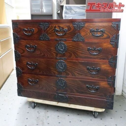 岩谷堂箪笥 時代箪笥 和箪笥 タンス 鍵付き 美品 富岡店