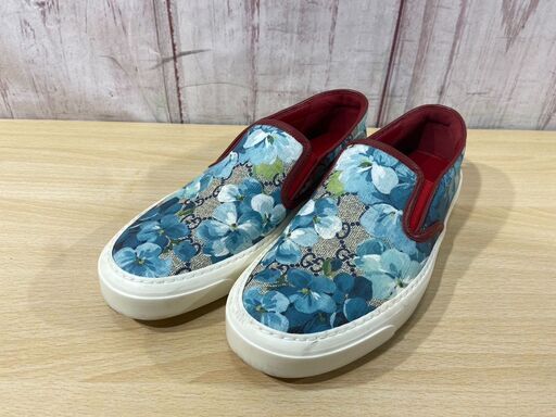 GUCCI (グッチ) GGブルームス フローラルスリッポン シューズ ブルー 191