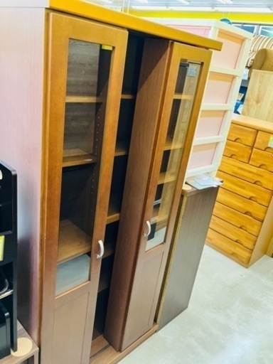 生松工芸スライド式で収納量抜群書棚　924