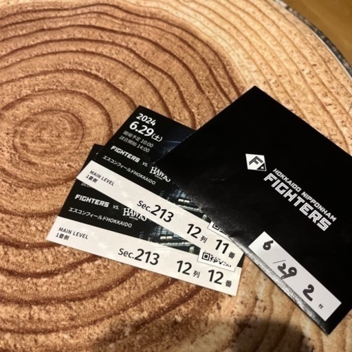 6月29日　日本ハムファイターズ　福岡ソフトバンクホークス　エスコンフィールド　チケット 6月29日 日本ハムファイターズ 福岡ソフトバンクホークス エスコン