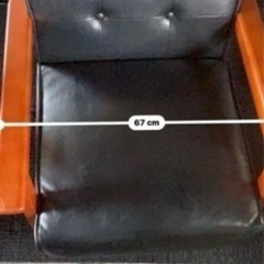 高級レザー　シングルソファ　4客セット