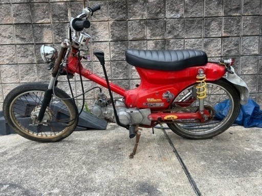 最終値下げ！ホンダ スーパーカブ 50ベース 4速 88cc？ 実働 ジョッキーシフト 豊田市より マフラー無し
