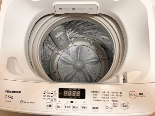 洗濯機　7.5kg 美品