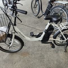 激安！中古電動自転車！62800円 20インチ ホワイト ☆北摂限定配送無料 