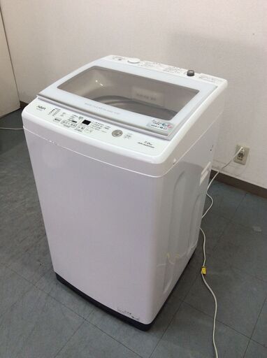 (8/23受渡済)JT9040【AQUA/アクア 7.0㎏洗濯機】美品 2022年製 AQW-V7M 家電 洗濯 簡易乾燥付