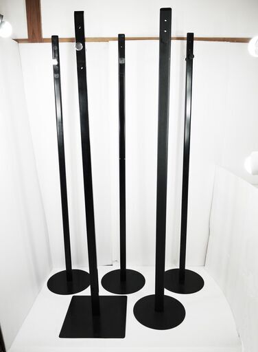 ディスプレイスタンド 5台 （●ばら売り可）マネキン代用 金属製 高さ180cm 高石市 業務用途OK 什器 ポールハンガー ポールスタンド 中古