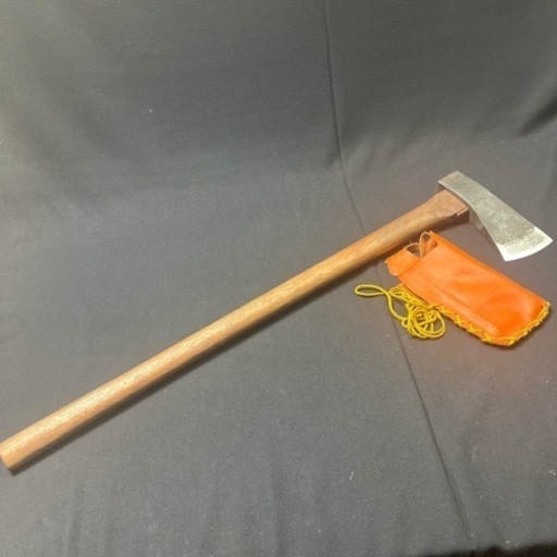 A12282 斧 大型 大工道具 全長79cm 刃長19.5cm 古道具 山師