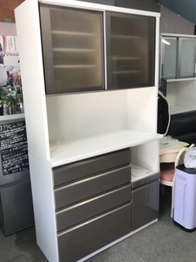 分割OK　松田家具　キッチンボード　人気幅120 食器棚　ソフトクローズ　程度良好