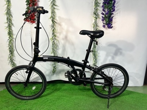 No.66LUPUS[ルプス]20吋 折り畳み自転車 アルミ/7speed/ブラック整備済み中古現状