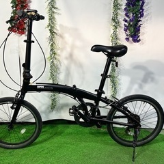 No.66LUPUS[ルプス]20吋 折り畳み自転車 アルミ/7speed/ブラック整備済み中古現状