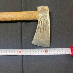 A8285 斧 土佐 在銘 義忠 手斧 大工道具 古道具 山師 薪割り 林業 全長52cm