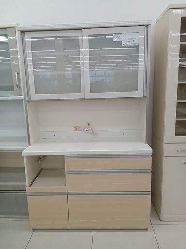 ★ジモティ割あり★ パモウナ レンジボード ホワイト H199×D50×W120 クリーニング済み HJ3571