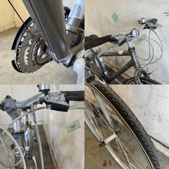 544(ム)□岐阜発　△GIANT CROSS/クロスバイク/3×7段変速/走行確認/サドル表面ひび割れあり/フロント変速できません/現状品　R6.5/10□