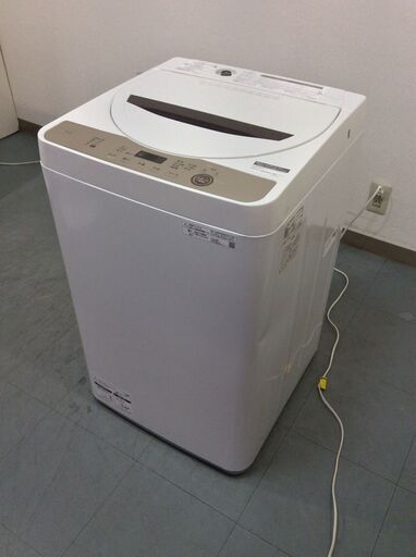JT9046【SHARP/シャープ 6.0㎏洗濯機】美品 2021年製 ES-GE6E 家電 洗濯 簡易乾燥付