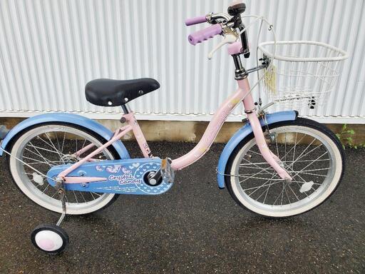 B387 子供自転車★クリスタルキャンディ★18インチ★補助輪付き