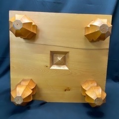 M14284【囲碁】脚付き 基盤 囲碁盤 厚み約14cm 重さ約14.2kg へそ
