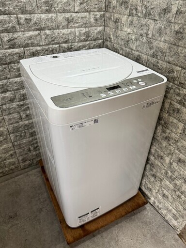 【美品】大阪送料無料★3か月保障付き★洗濯機★2019年★シャープ★5.5kg★ES-GE5DJ-W★S-82
