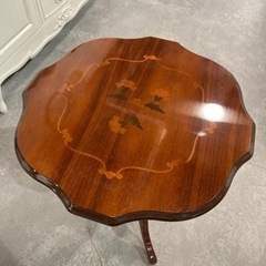 象嵌　コーヒーテーブル 象嵌 コーヒーテーブル カフェテーブル 木製 現状品