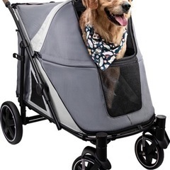 ペットカート 大型犬用カート ワンタッチ折りたたみ式 犬 バギー 多頭 介護　新品未使用