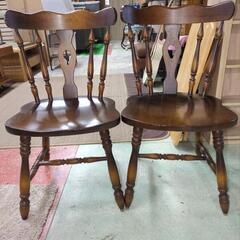 😺キツツキマーク 椅子 2脚セット