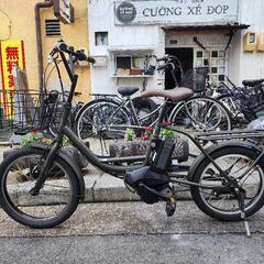 電動自転車 ヤマハ 20インチ バッテリー 充電器 付き カゴ カギ 付き 