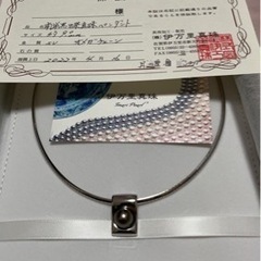 真珠ペンダント 伊万里真珠 南洋黒蝶真珠ペンダント