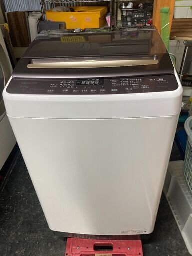 ☆中古￥15,800！【店長おすすめ！】Hisense　8.0kg洗濯機　家電　2021年製　HW-DG80A型　幅57㎝ｘ奥行56㎝ｘ高さ99㎝　【BF177】