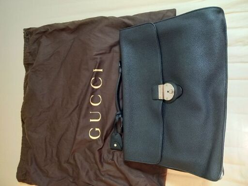 美品　GUCCI/グッチ　レザーブリーフケース　ビジネスバッグ ブラック 295316 ・486628 本革