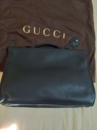 美品　GUCCI/グッチ　レザーブリーフケース　ビジネスバッグ ブラック 295316 ・486628 本革