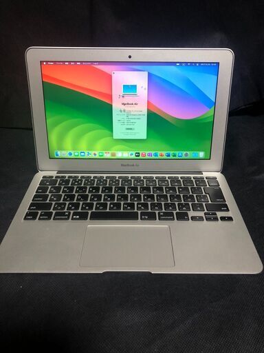 MacBook Air 11インチ Mid2013・MD711J/A・超薄型軽量モバイルサイズ・Core i5・メモリー4GB・大容量SSD－128GB・ MacOS(最新Sonoma)\u0026Office2019とWin11(最新23H2版)＆OfficeProPlusの選択起動可能・液晶に複数キズ有り