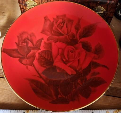プレミアノリタケ 薔薇文飾皿