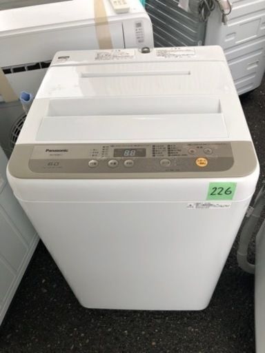 NO 226 福岡市内配送設置無料✨ NA-F60B9 全自動洗濯機 シャンパン [洗濯6.0kg /乾燥機能無 /上開き]
