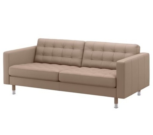 LANDSKRONA ランズクローナ 3人掛けソファ, グラン/ボームスタード ダークベージュ/ウッド - IKEA