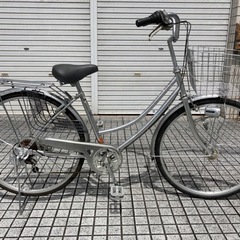 20インチ自転車】大人用 変速なし リヤタイヤ、ライト、前カゴ、サドル