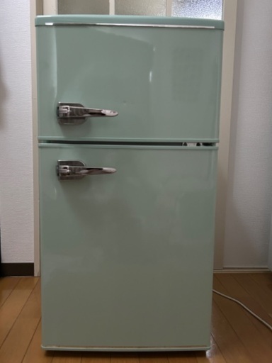 一人暮らし用　水色　レトロ　冷蔵庫