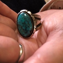 ナバホ族リングキングマンターコイズクーパーウィリー24号