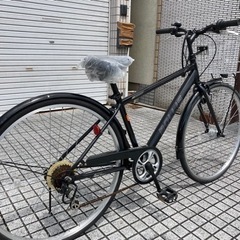 【クロスバイク】27インチ　外装6段変速　LEDオートライト付　前カゴ、サドル新品❗️若林自転車　浜大津店　SALE中❗️