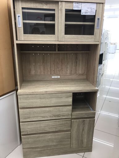 ★ジモティ割あり★  レンジボード 木目調 H183×D42×W90 クリーニング済み HJ3583