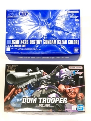 未組立 HG  ディスティニーガンダムクリア \u0026 ドムトルーパー