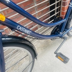 【池上店】 カスタネット　castanet 自転車　シティバイク　シティサイクル　サイクルスポット　街乗り　町乗り　ちょい乗り　ママチャリ　かご　カゴ　付き　ライト　26インチ　