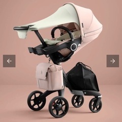 新生児から使用可: 【定価約26万円】ストッケV6 ベビーカー& Nuna pipa