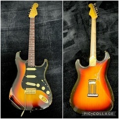 激レア　Vanzandt STV-RV レリック　MOD SRV モデファイ　ラッカー　Fender フェンダー ストラト　サンバースト ゴールドUSA 