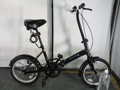 D617　★9000円★　折りたたみ中古自転車【16インチ　黒 】